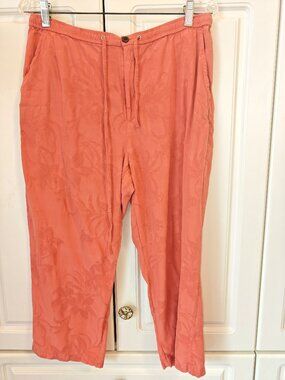 Caribbean Joe Coral Capris, Size Large